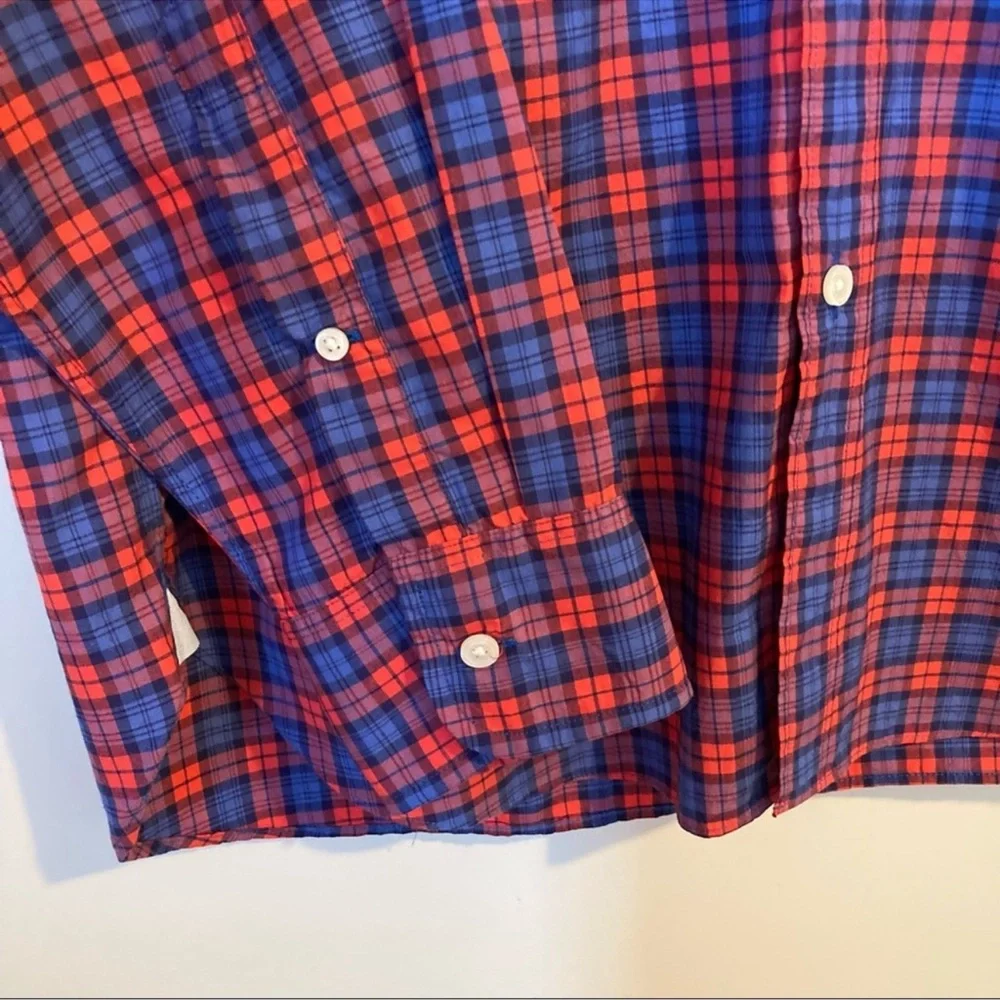 J. Crew Red and Blue Plaid Button-Down Shirt